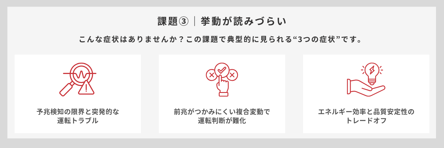 製造業AI活用が効く課題③ 挙動が読みづらい