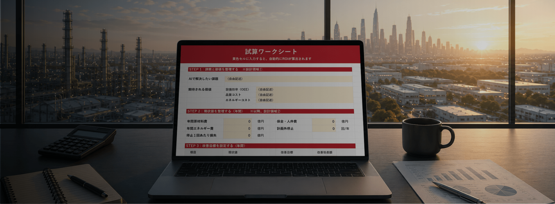 製造業向け 簡易ROI設計テンプレート
